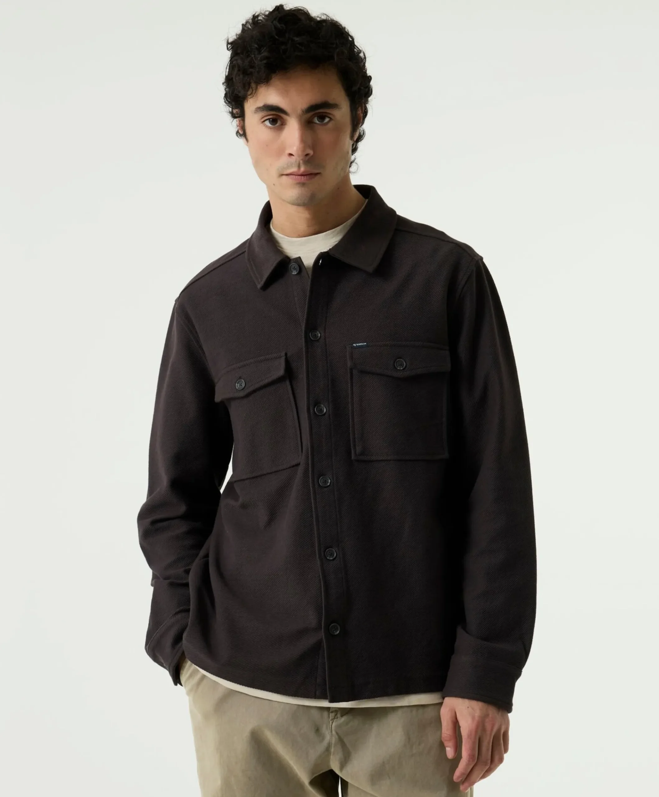 Heren overshirt bruin