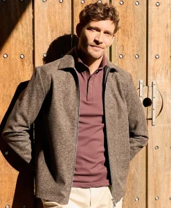 Heren overshirt bruin