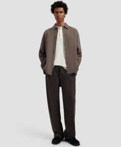 Heren overshirt bruin