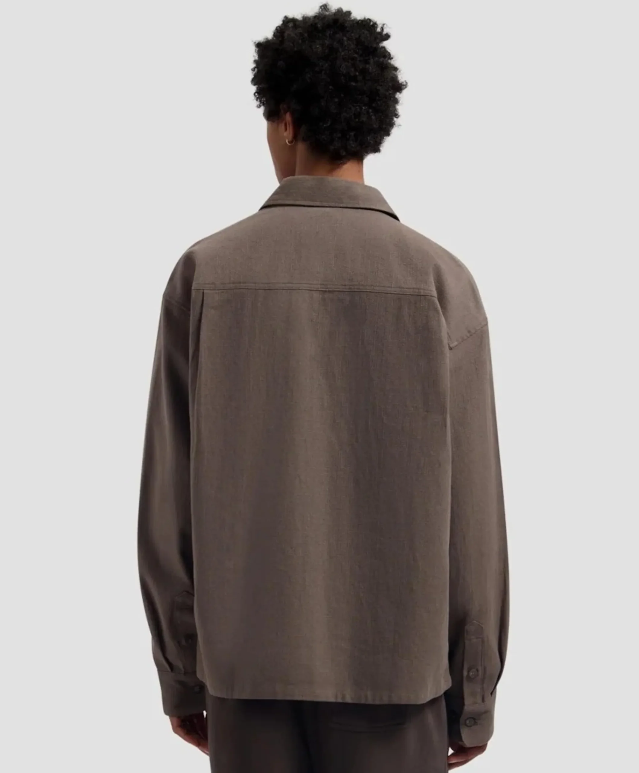 Heren overshirt bruin