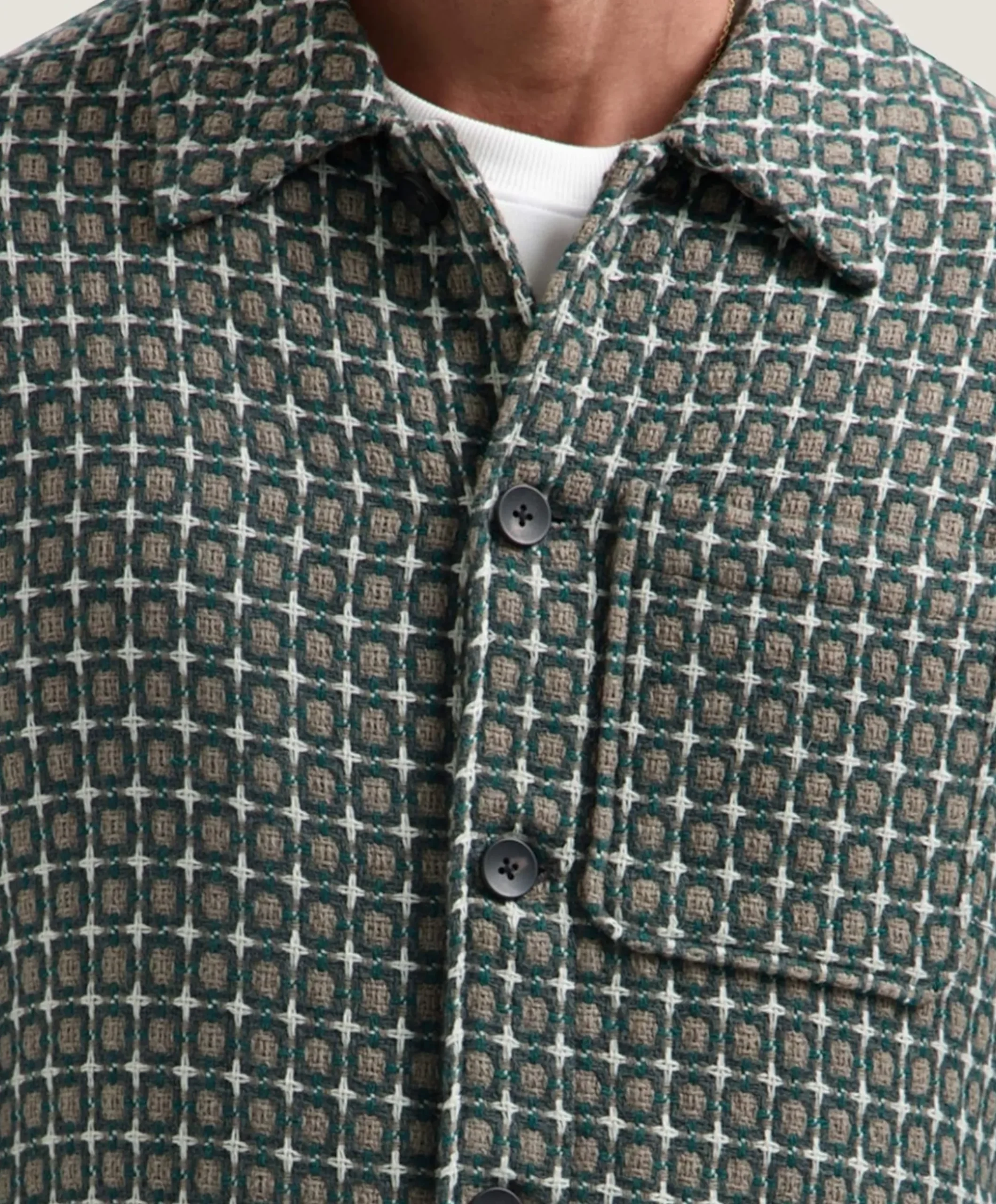 Heren overshirt bruin