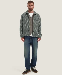 Heren overshirt bruin