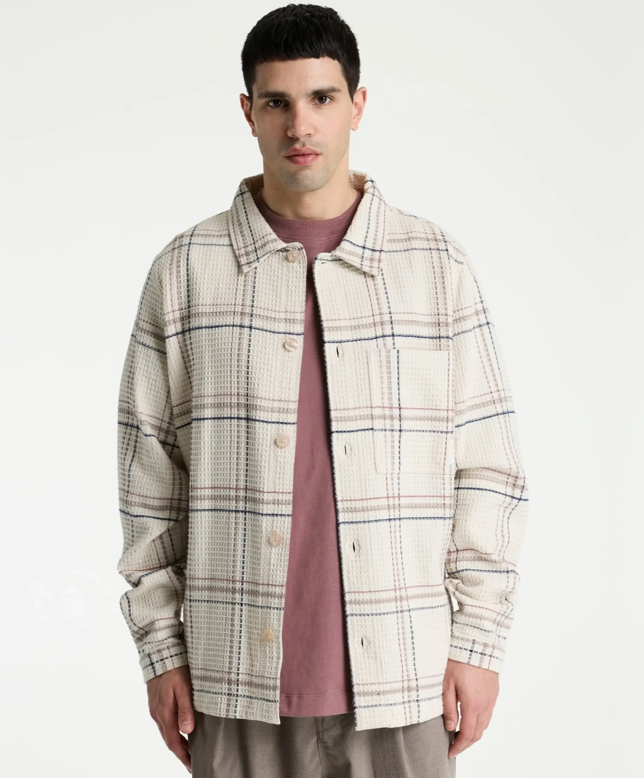 Heren overshirt ecru