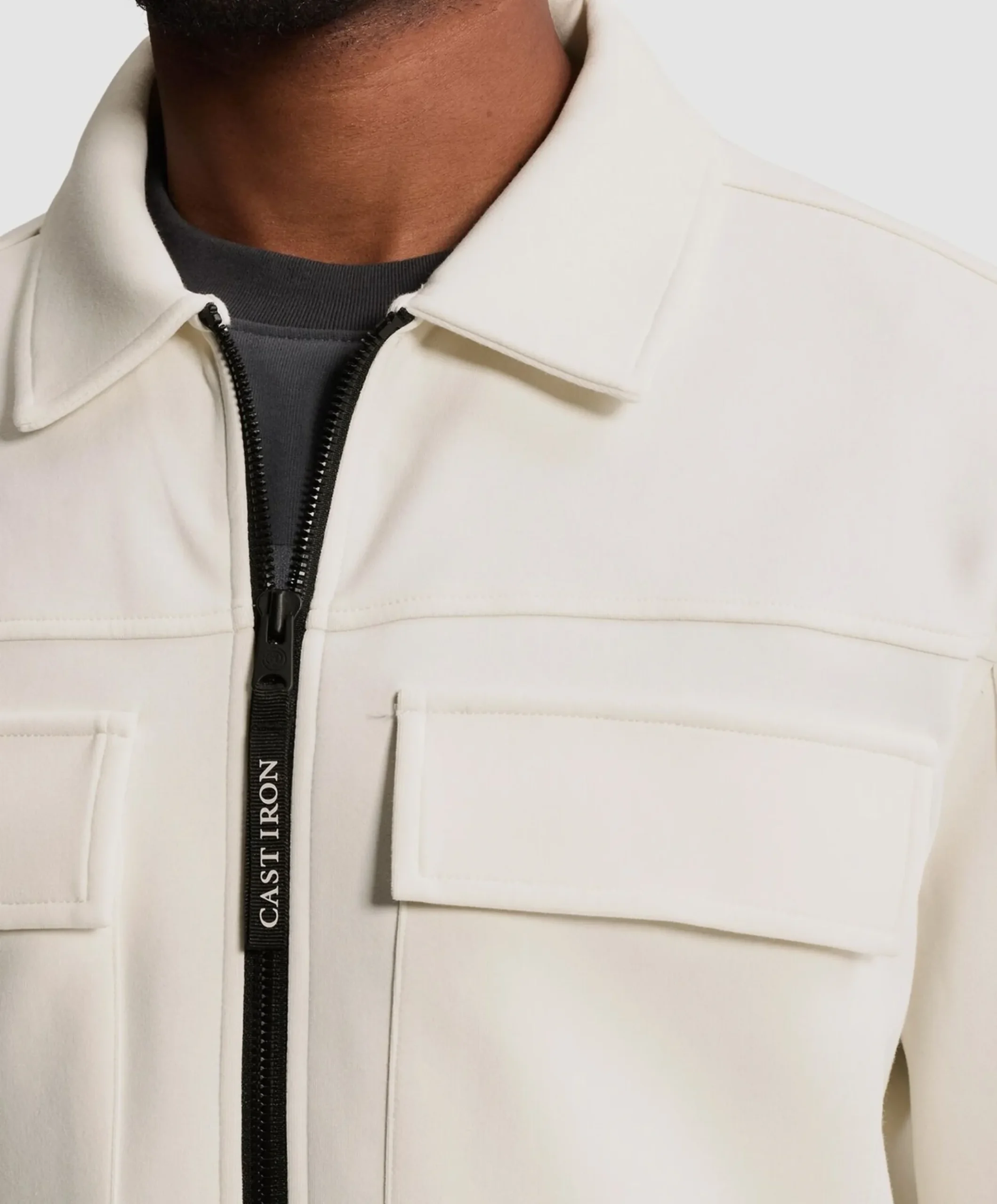 Heren overshirt ecru