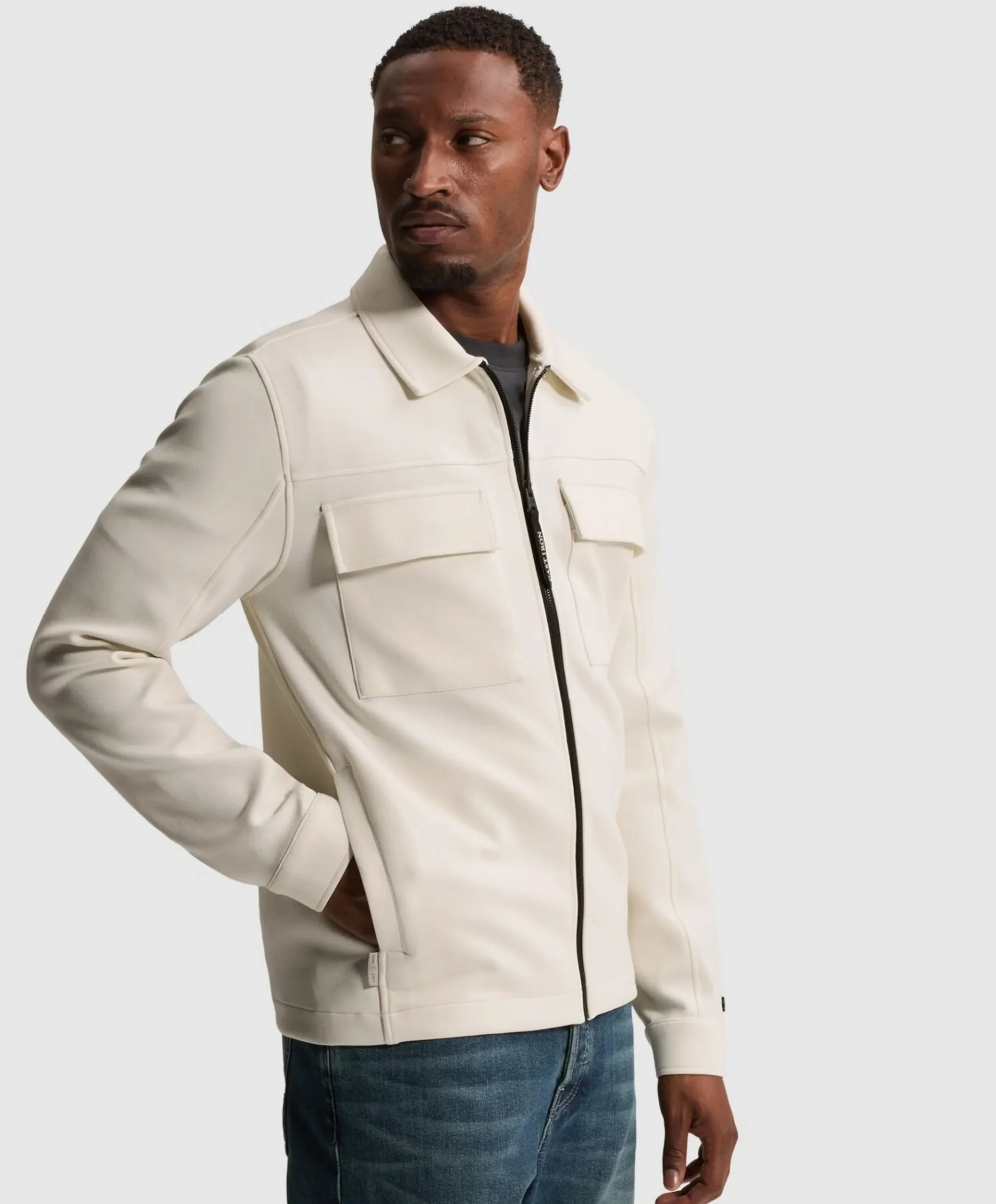 Heren overshirt ecru