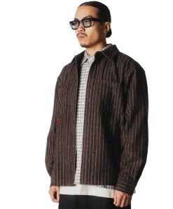 Heren overshirt grijs