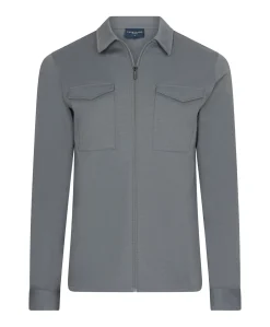 Heren overshirt grijs
