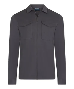 Heren overshirt grijs
