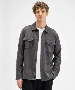 Heren overshirt grijs