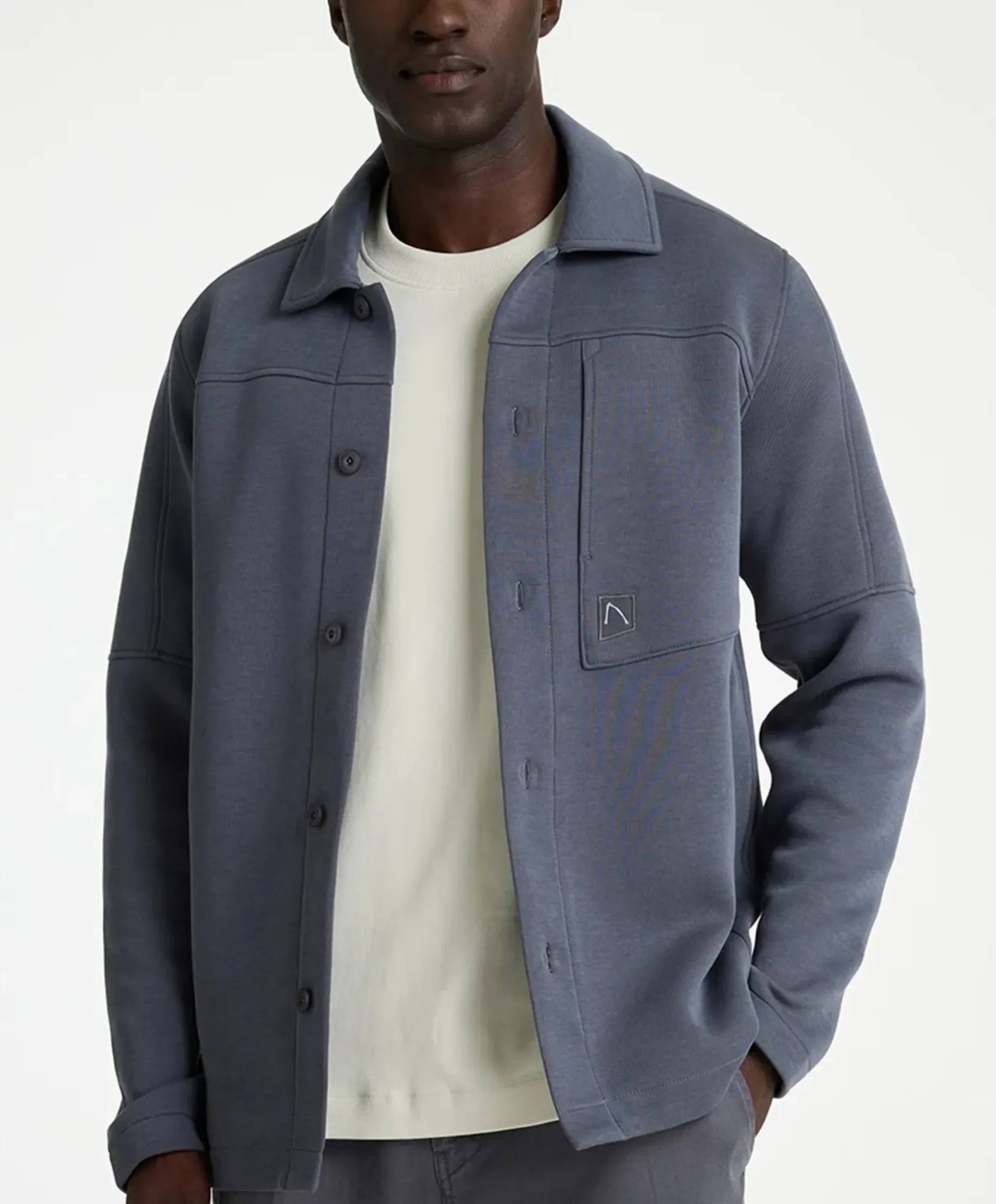 Heren overshirt grijs