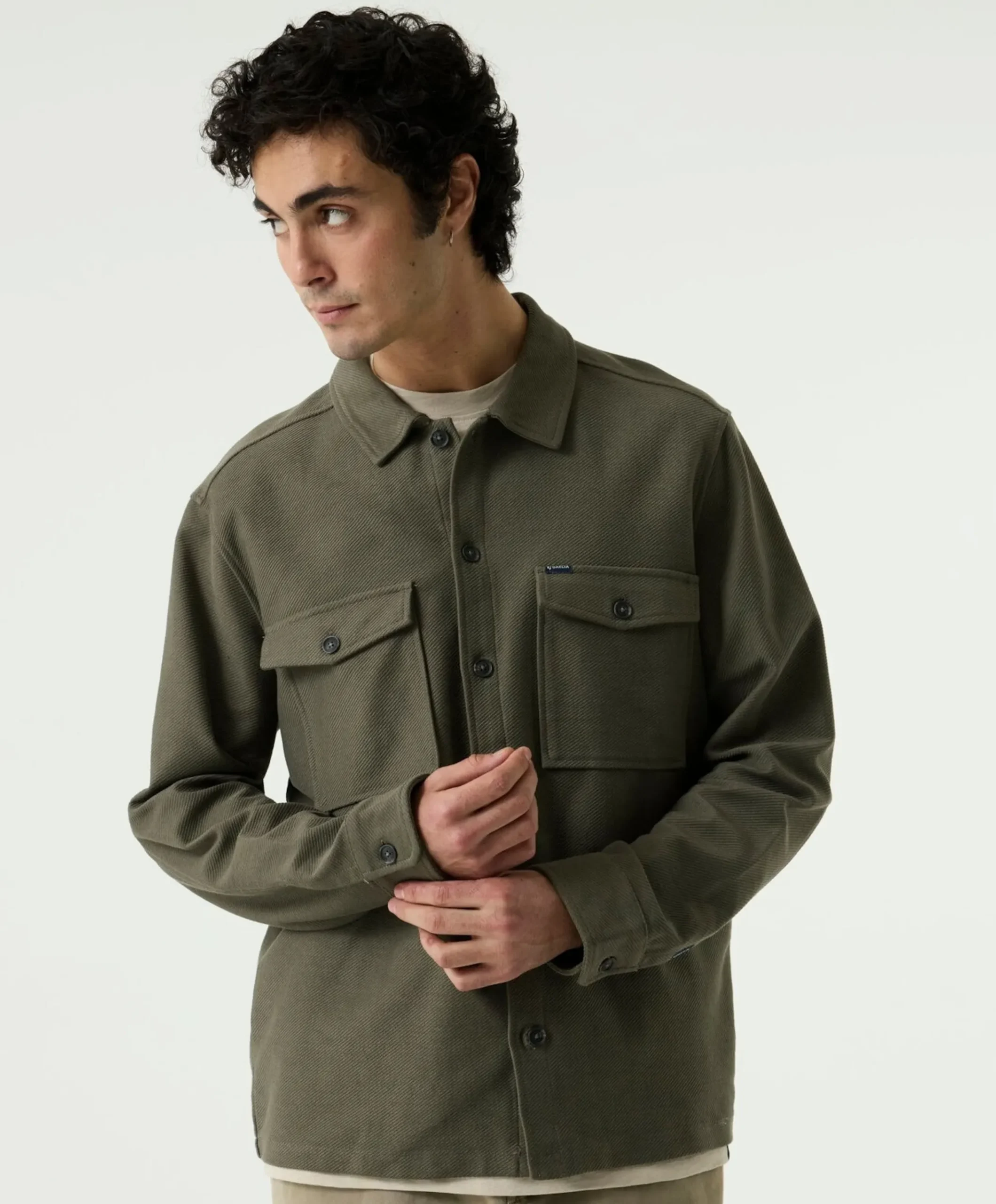 Heren overshirt groen