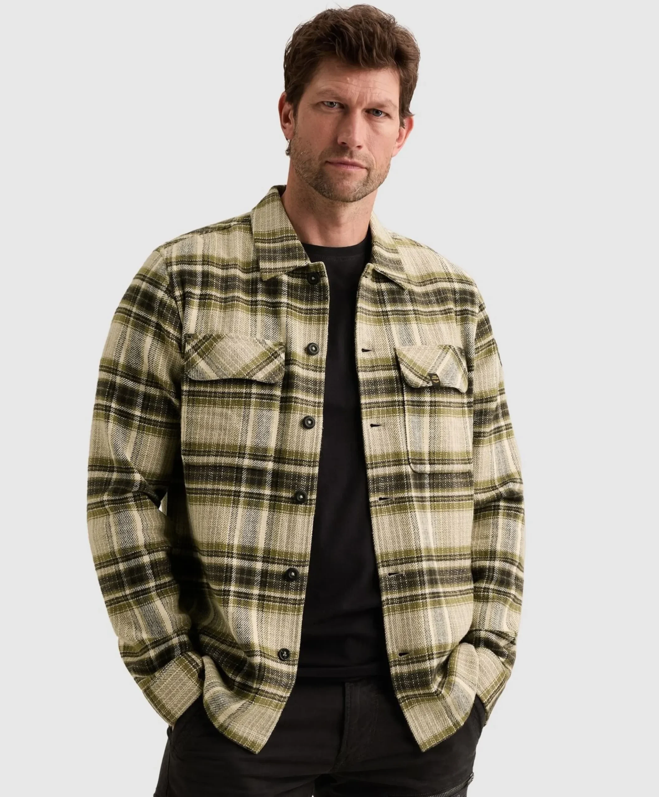 Heren overshirt groen