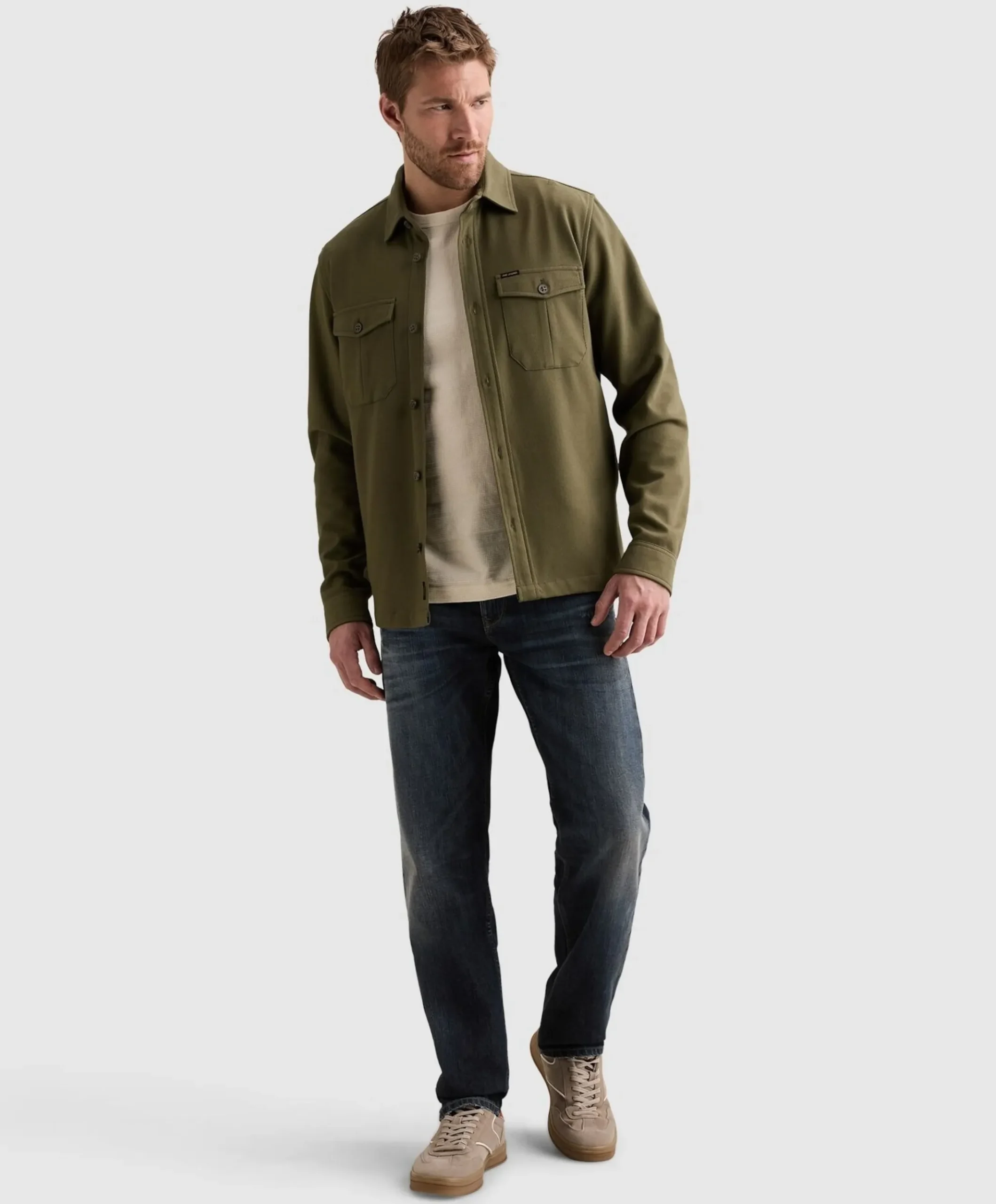 Heren overshirt groen