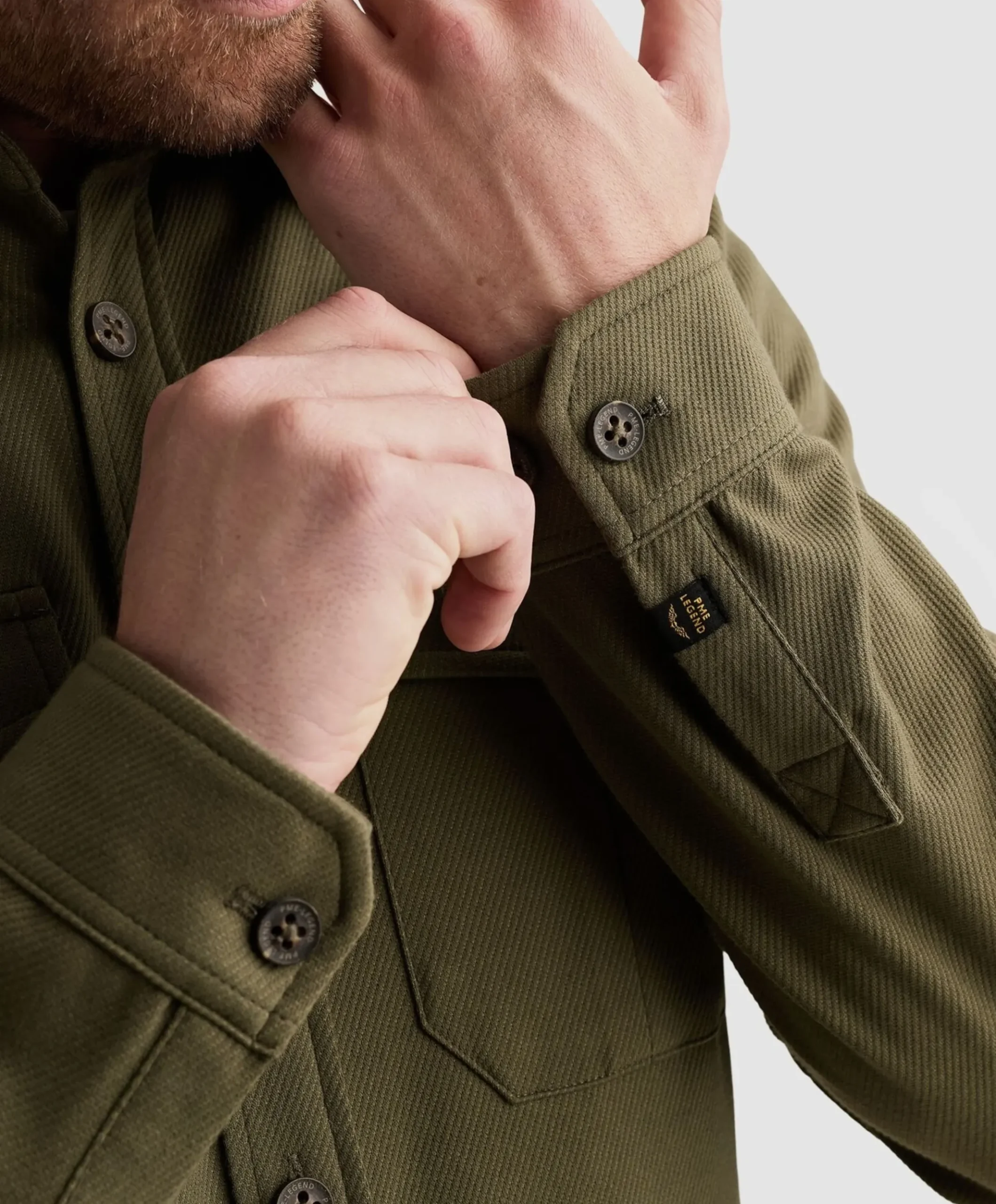 Heren overshirt groen