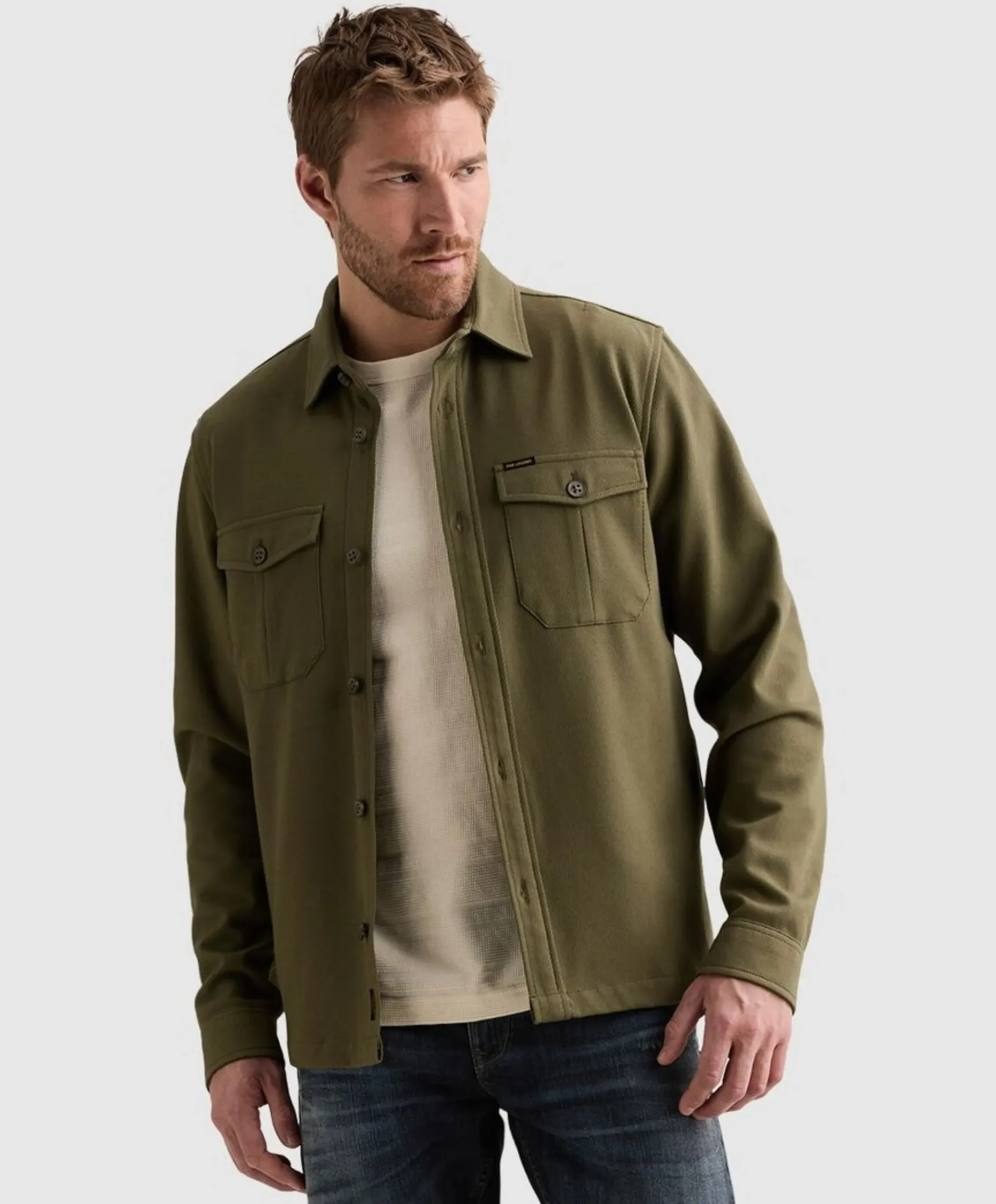 Heren overshirt groen