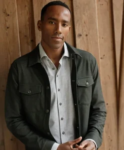 Heren overshirt groen