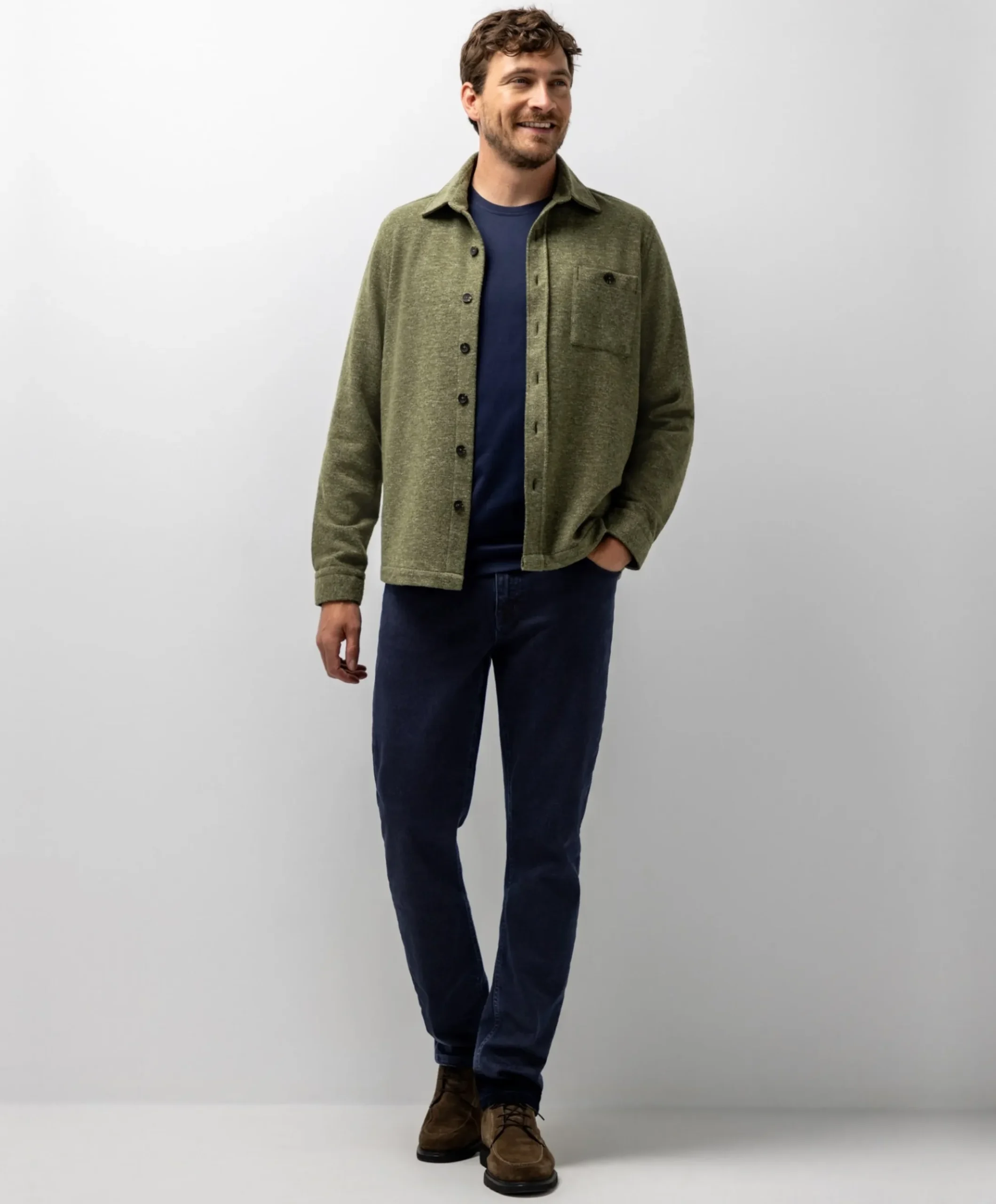 Heren overshirt groen