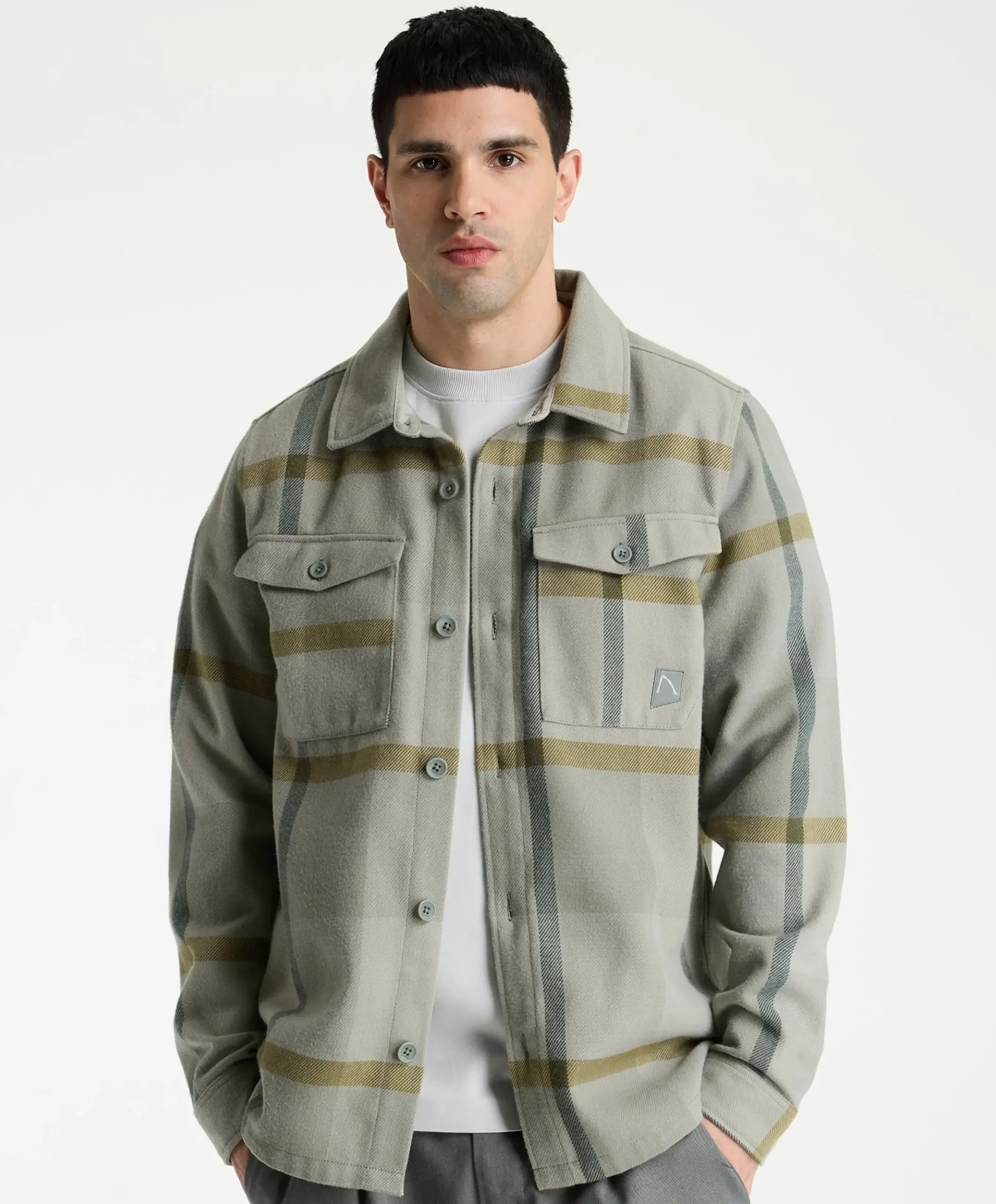 Heren overshirt groen