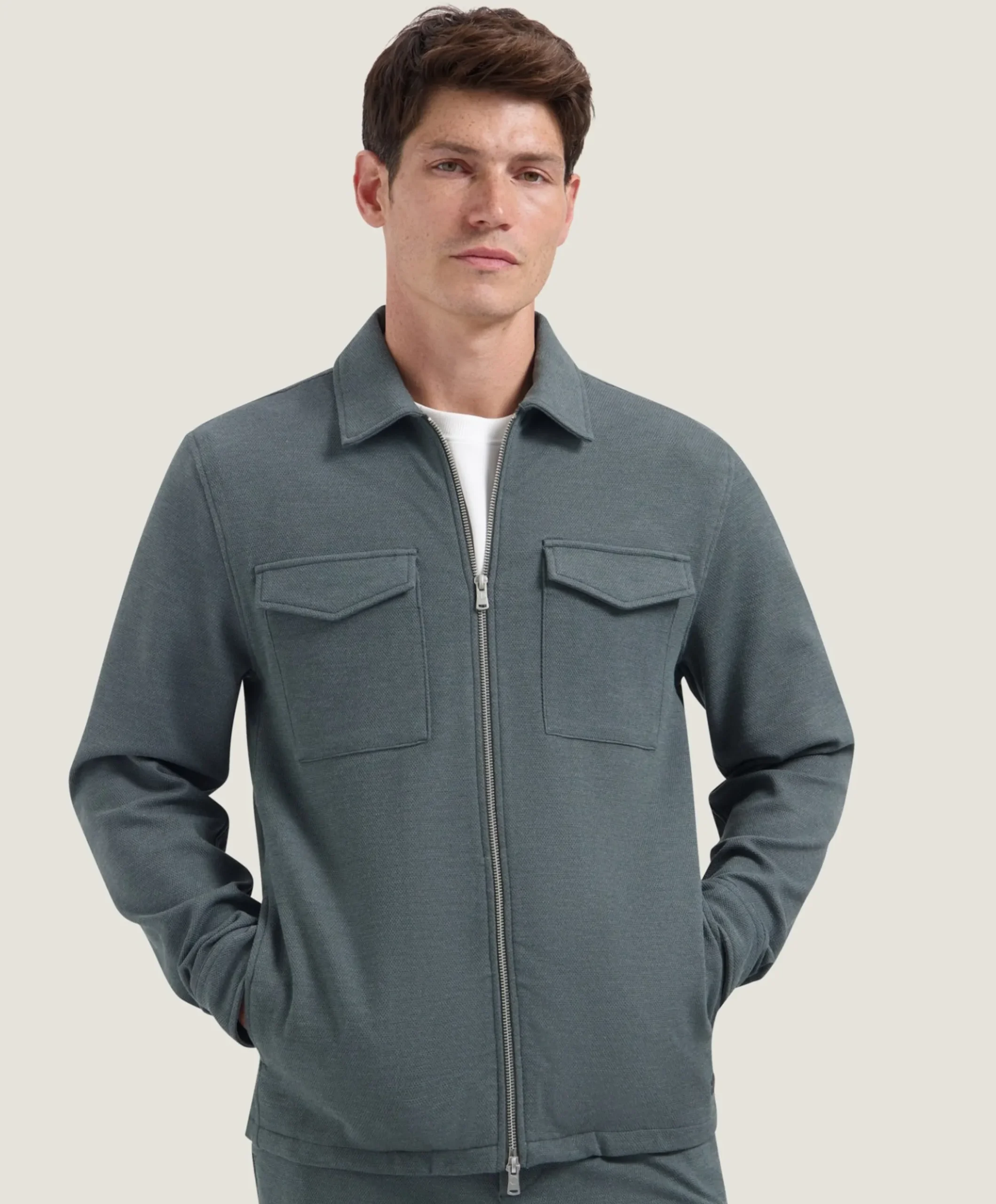 Heren overshirt groen