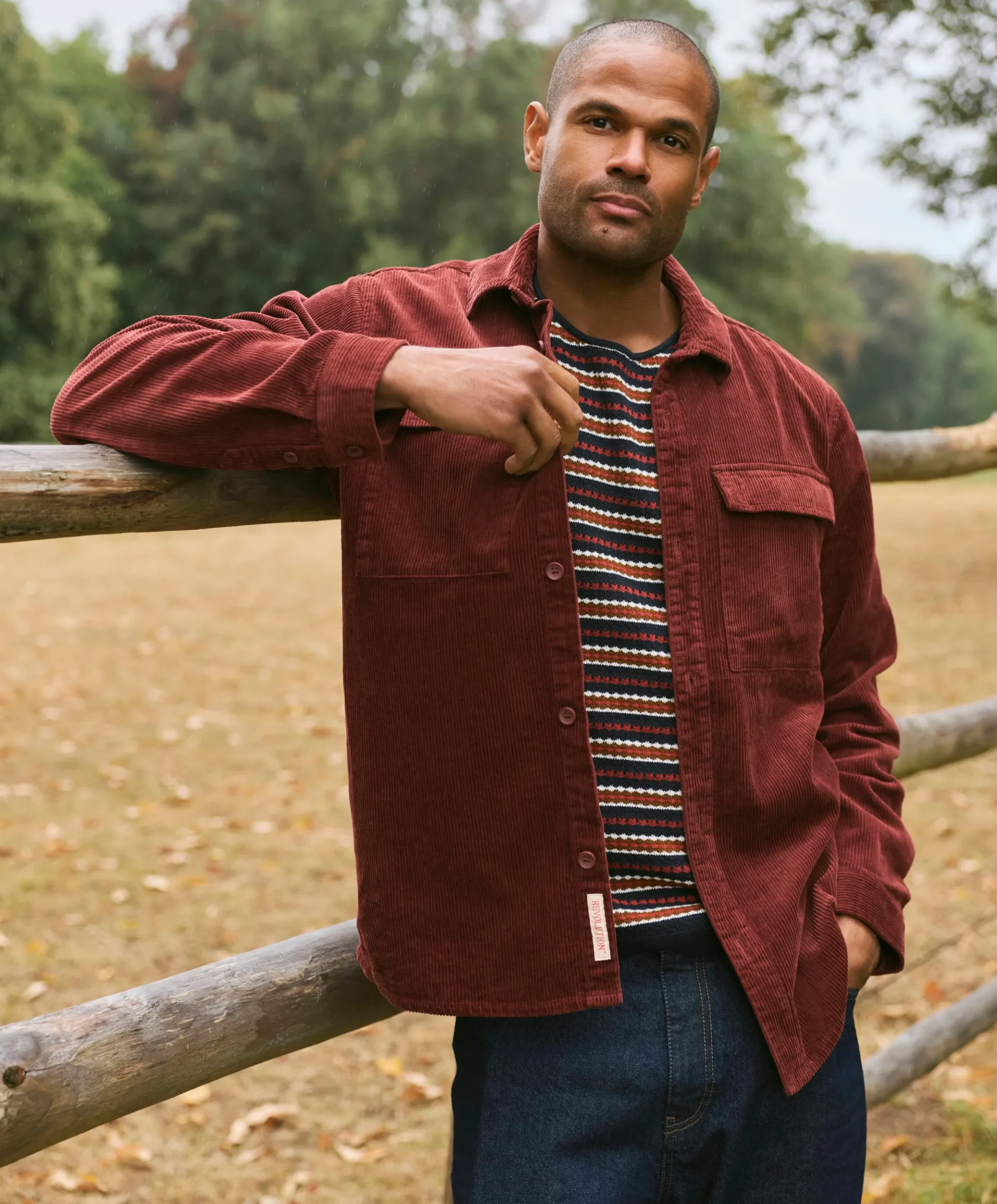 Heren overshirt rood