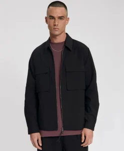 Heren overshirt zwart