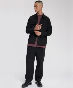 Heren overshirt zwart