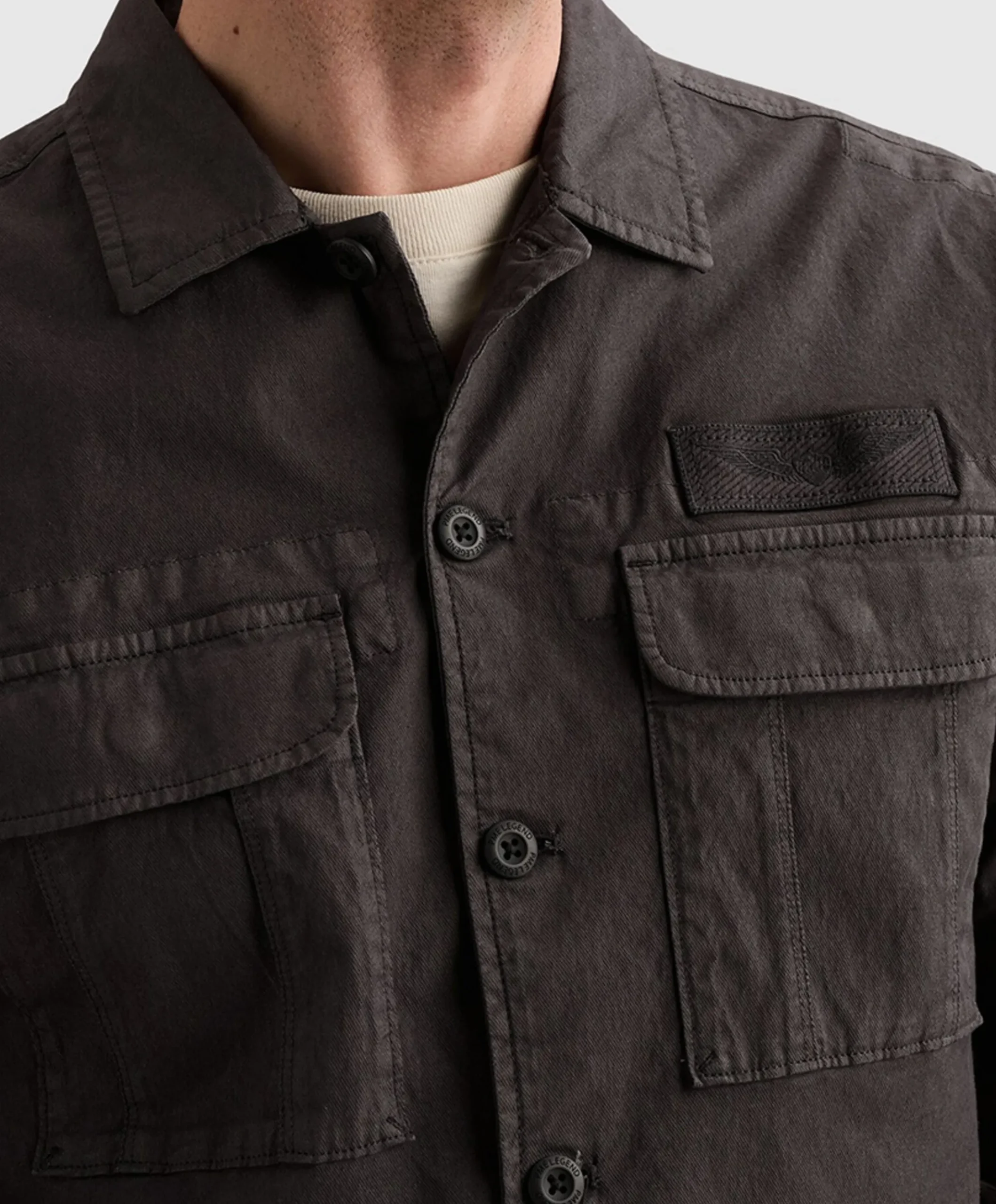 Heren overshirt zwart