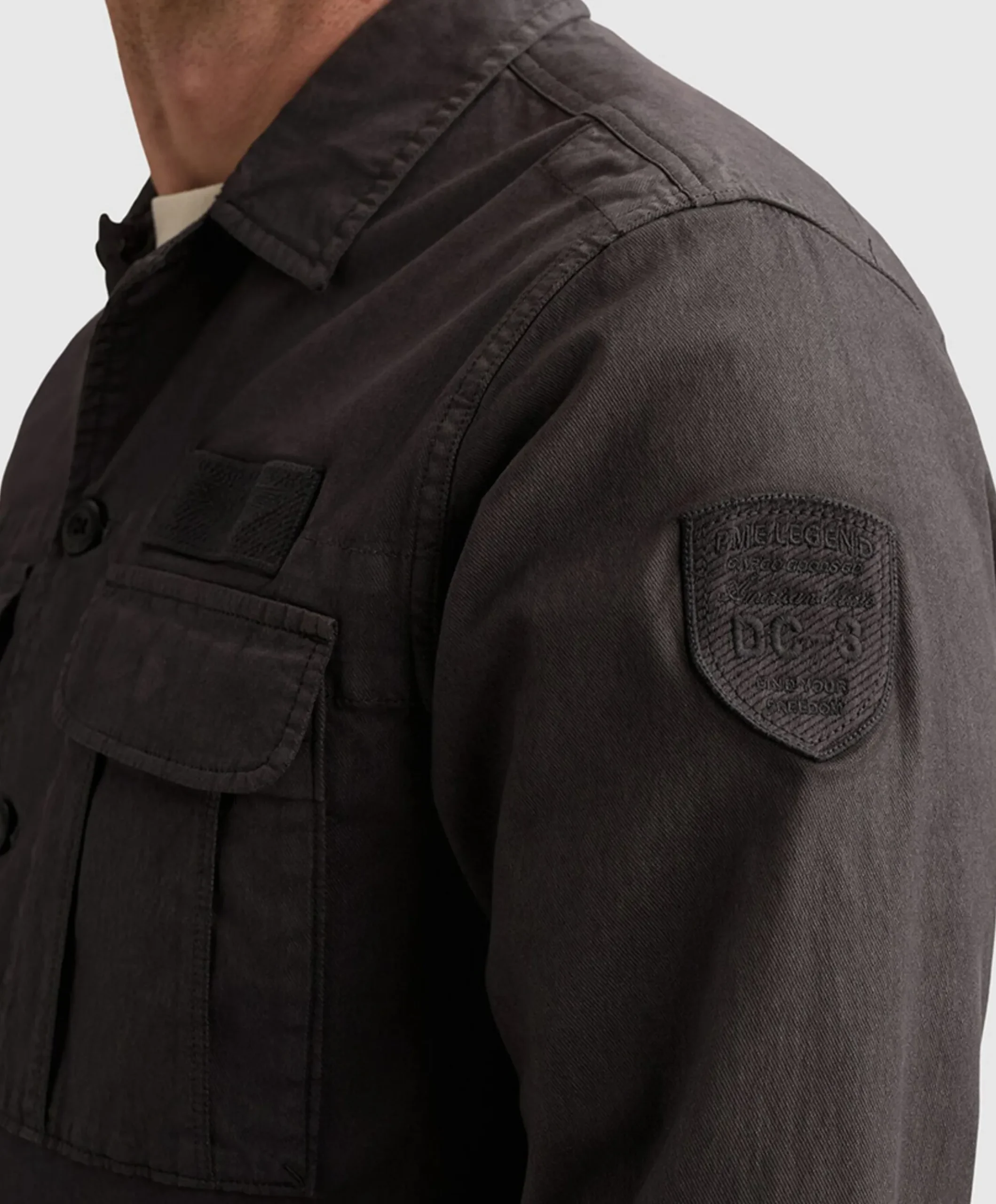 Heren overshirt zwart