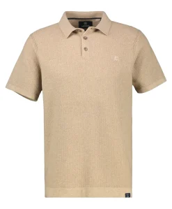 Heren polo beige