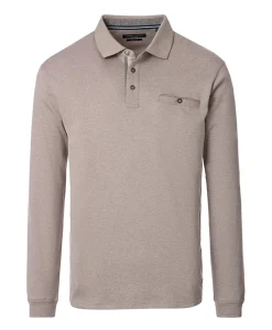Heren polo beige