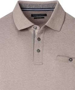 Heren polo beige