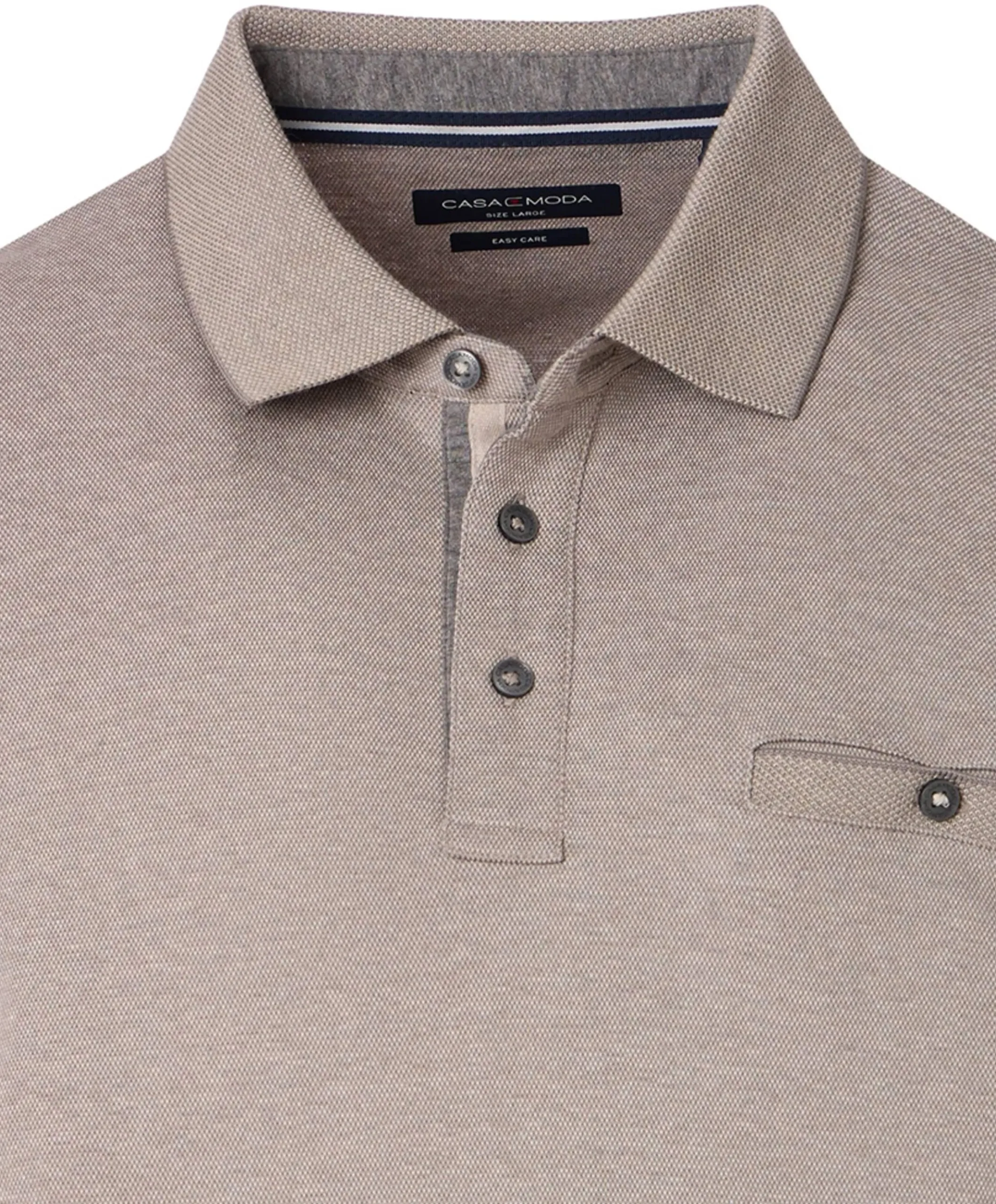 Heren polo beige