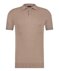 Heren polo beige