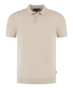 Heren polo beige