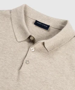 Heren polo beige