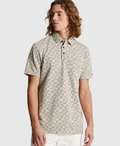 Heren polo beige