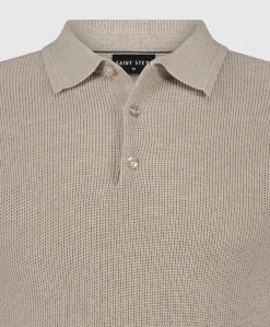 Heren polo beige