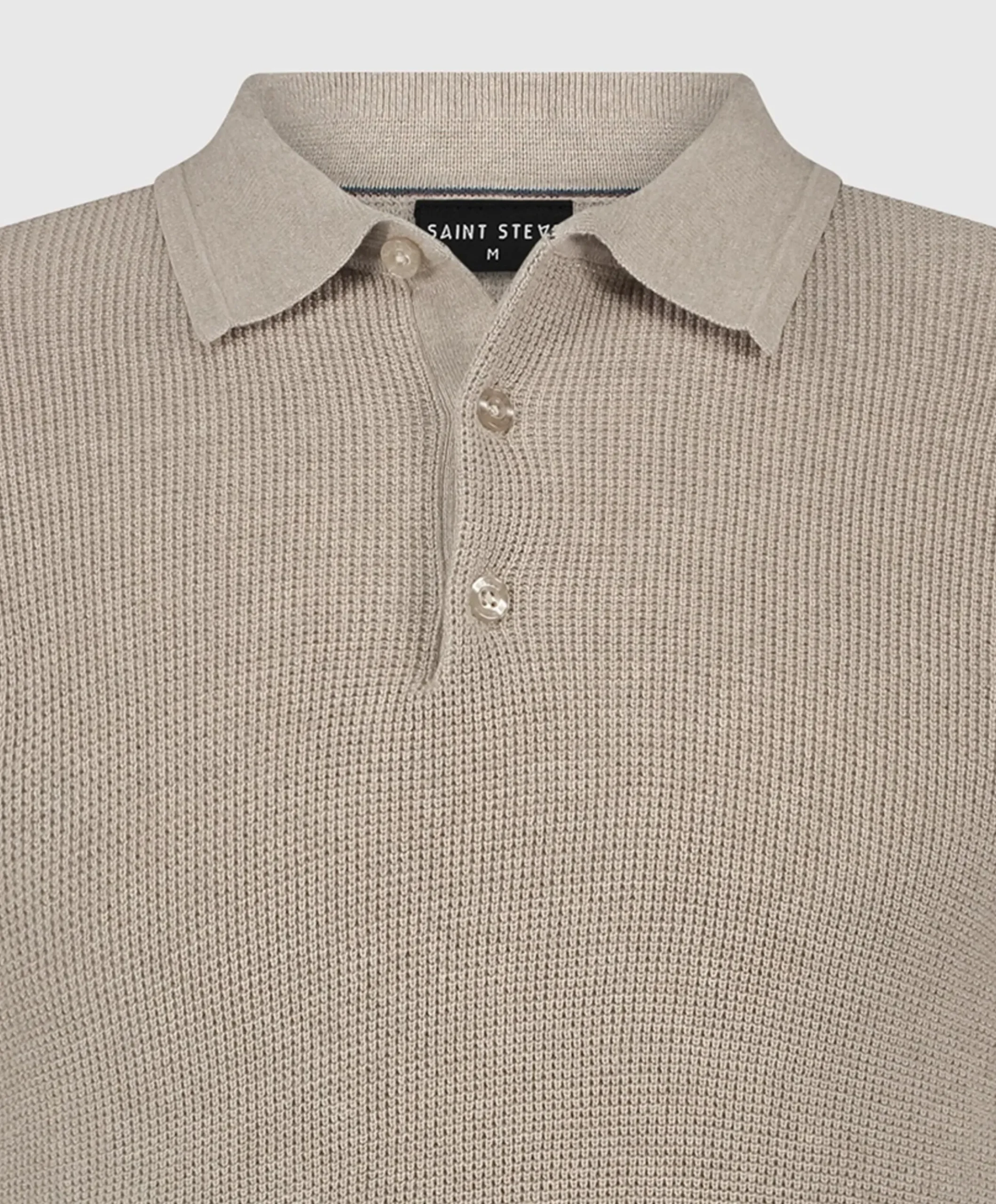 Heren polo beige
