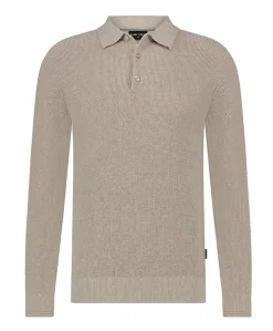 Heren polo beige