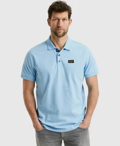 Heren polo blauw