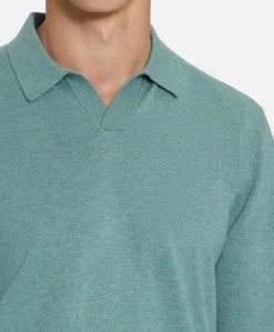 Heren polo blauw