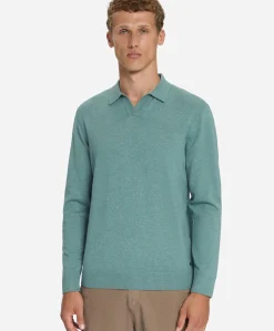 Heren polo blauw