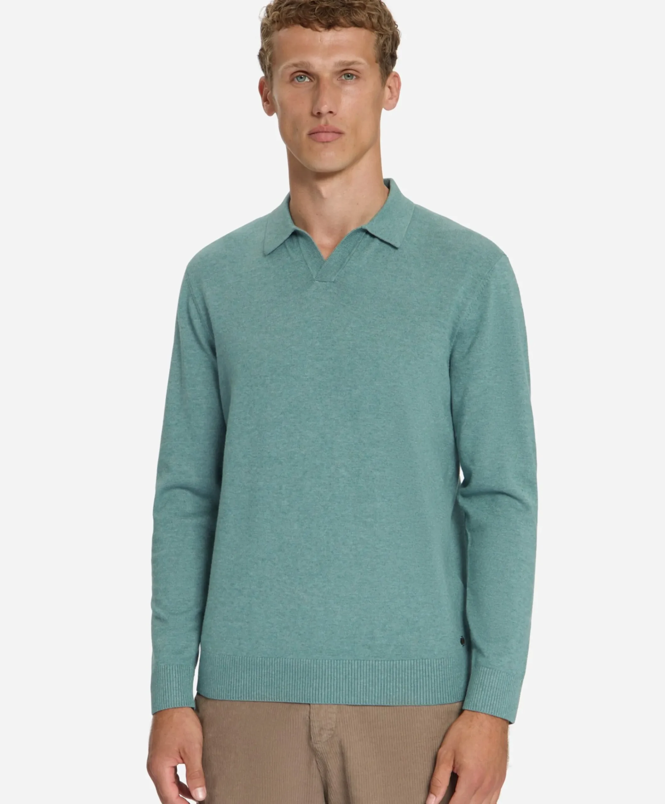 Heren polo blauw
