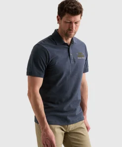 Heren polo blauw