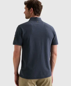 Heren polo blauw