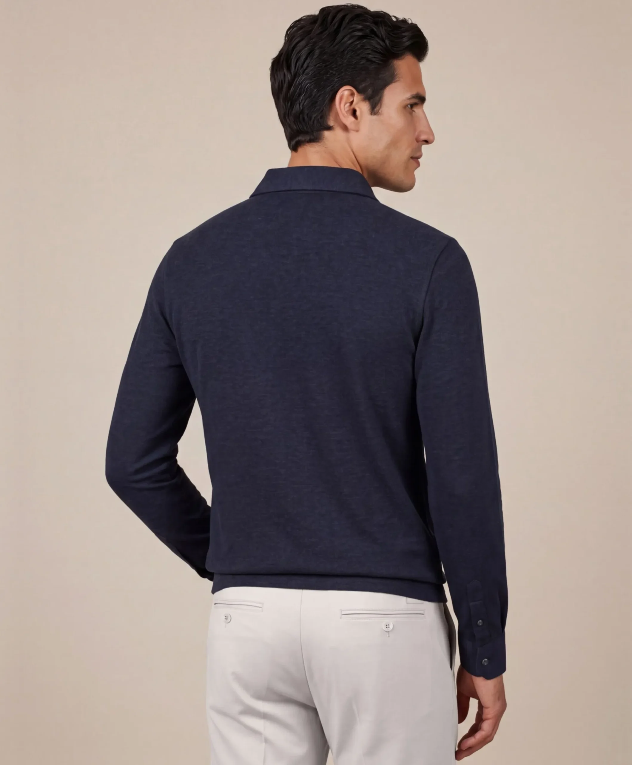 Heren polo blauw