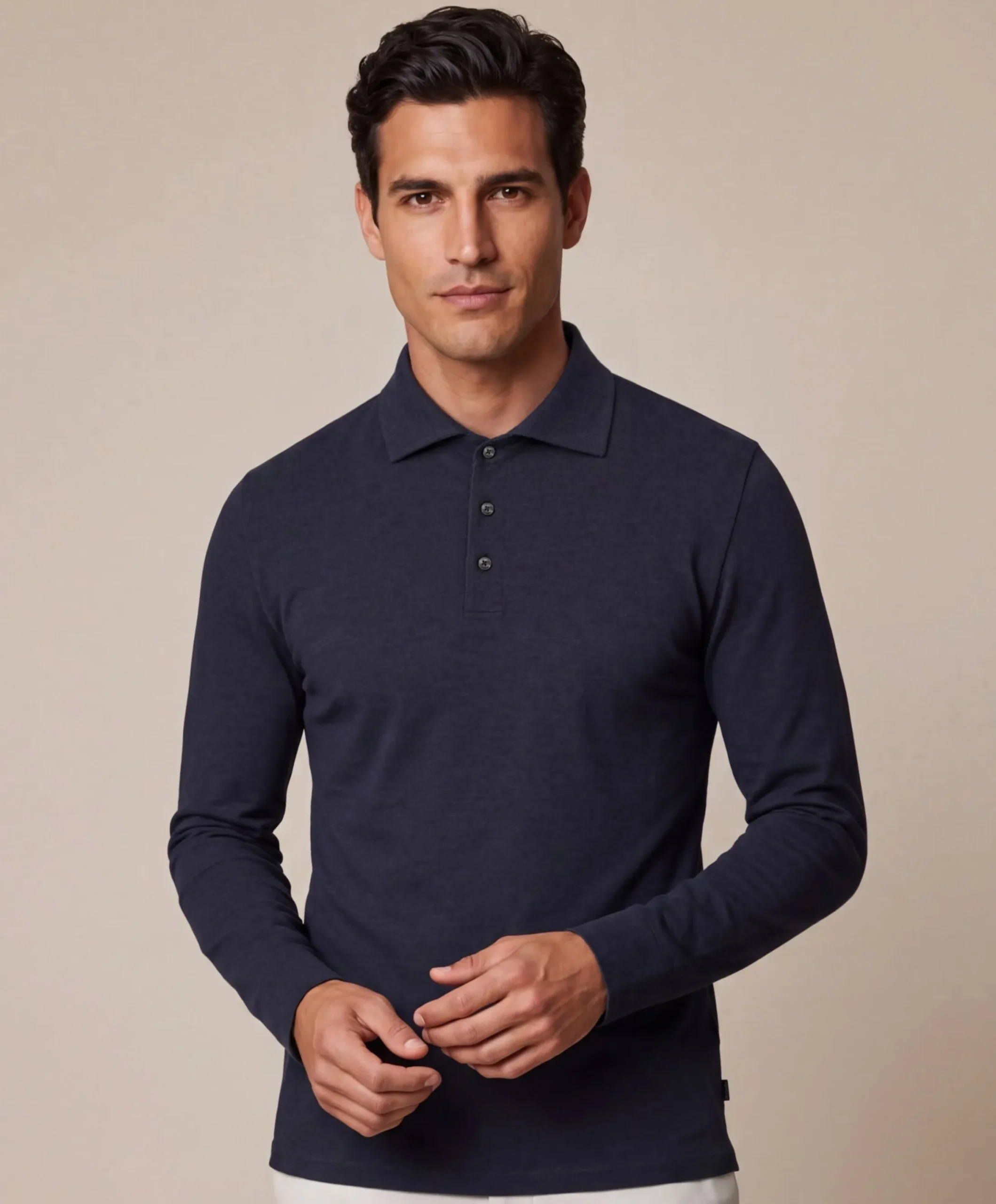 Heren polo blauw