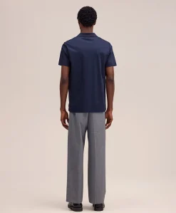 Heren polo blauw