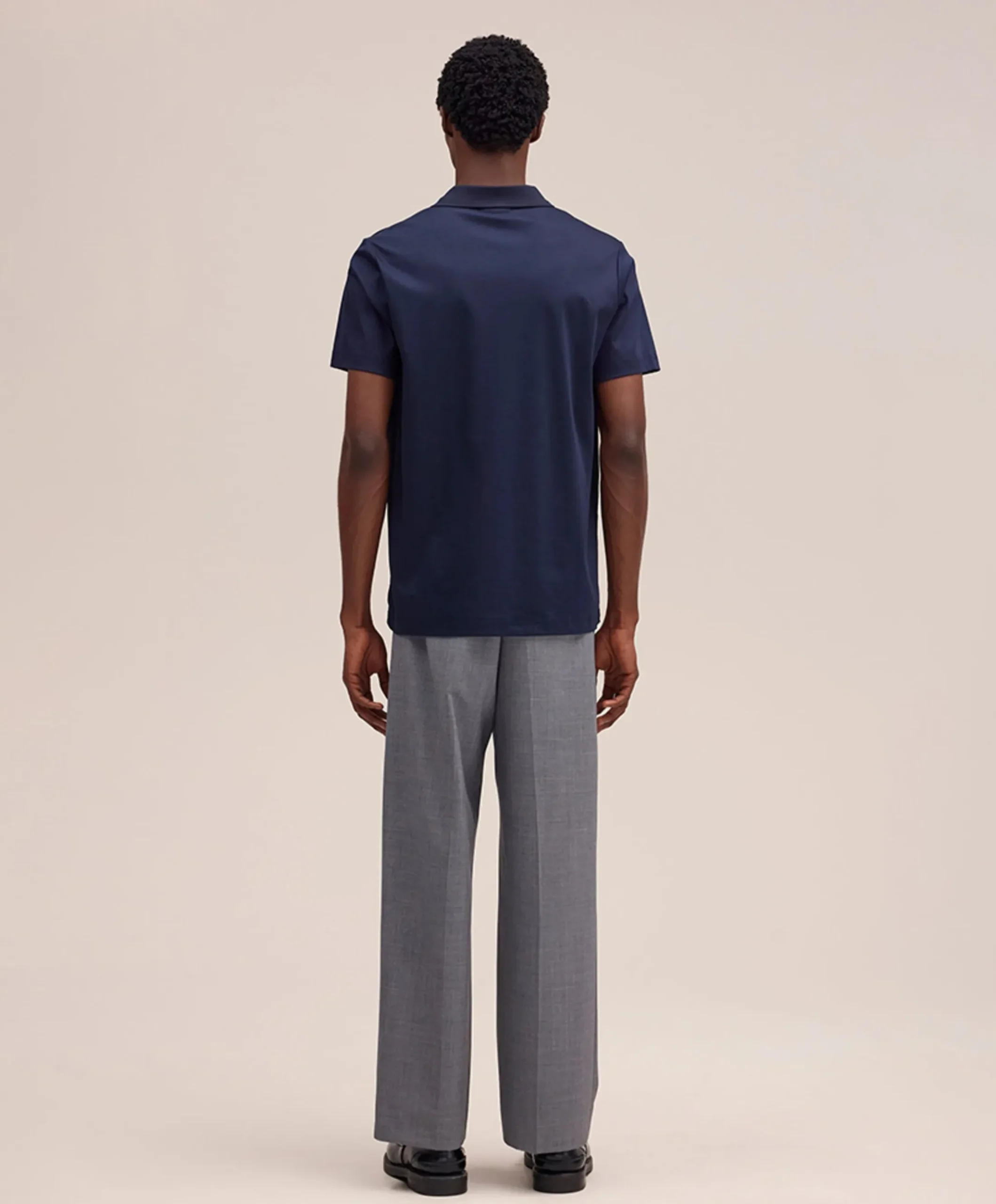 Heren polo blauw