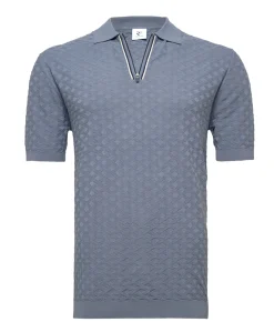 Heren polo blauw